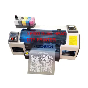Dual XP600 Printkop A3 A3 + Dtf Printer 30 33 Cm Directe Overdracht Film Printer Met Dtf Schudden Poeder machine Voor T-shirt
