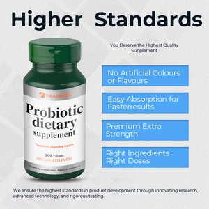 Fabrika OEM/ODM probiyotik diyet takviyesi sindirim bağırsak koruyarak gençler için 100 tablet Acidophilus vitaminleri - Product Image 5