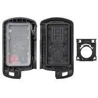 Coque de clé de voiture noire professionnelle à 6 boutons, lame vierge, pour télécommande de remplacement sans clé