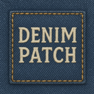 Tissu Denim sergé de haute qualité Alphabet brodé Patch-Iron-On/Sew-On Style Jean classique pour vestes sacs chapeaux pantalons - Product Image 1