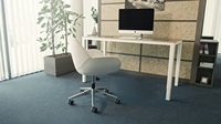 LOGICDATA Fournisseur Professionnel – Bureau de Conférence/Travail Assis-Debout à Quatre Pieds avec Moteur Brushless et Colonne INLINE, Hauteur Réglable