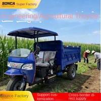 SONCA HangKangCM Tricycle pour travaux agricoles et de construction, benne basculante auto-déchargeante pour béton, adapté aux terrains accidentés