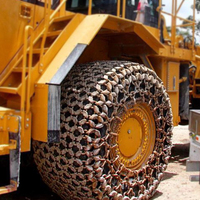 Cargador de trabajo para minería, cadena de protección de neumáticos, cadena de nieve para Tractor, cadenas de neumáticos usados para neumáticos OTR