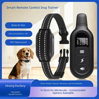 Dispositif d'entraînement intelligent pour chien en plastique, étanche IPX7, contrôle sans choc, anti-aboiement sonore et par vibration