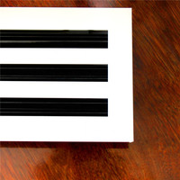 Grille de protection de conduit de ventilation pour climatisation, dispositif de ventilation en alliage d'aluminium, diffuseur de fente linéaire en ABS