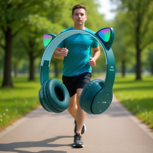 Écouteurs sans fil Myrva Cat Headphones P47 Vert BT 5.0 pour le sport - Product Image 2