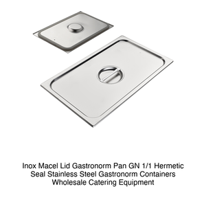 Tapa para Recipiente de Alimentos GN 1/1 de Acero Inoxidable con Sellado Hermético Inox Inox Macel - Product Image 2