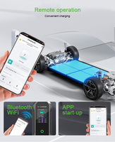 Cargador Portátil Inteligente para Vehículos Eléctricos de 7kW 32A NACS, IP65 Resistente al Agua, Cable de 5m, Pantalla LED de 2.8 Pulgadas, Conexión Directa, para Uso en el Hogar y Viajes