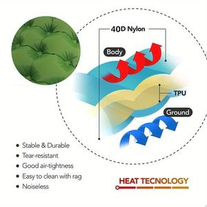 カスタムロゴ＆カラーPVCインフレータブルスリーピングパッド＆キャンプマットレス（ハイキング用）-環境に優しく快適 - Product Image 5