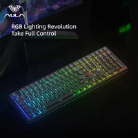 Clavier de jeu sans fil Aula F108 Pro V2, trois modes, RGB, touches entièrement remplaçables, fréquence de polling 8 kHz, avec batterie 10000 mAh