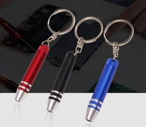 Juego de minidestornillador con logotipo personalizado, llavero, destornilladores de 3 piezas en un bolsillo, herramienta de reparación EDC con cabeza plana y Phillips - Product Image 5