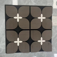 Panneau acoustique en MDF avec placage bois, panneau mural insonorisant 3D, décoration sculpturale en fibre PET pour hôtel, studio d'enregistrement, bureau