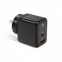 Chargeur GaN 45W A+C OEM d'usine, certification SAA, prise AU, charge rapide PD, adaptateur de voyage portable pour iPhone Samsung