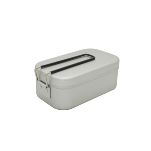 CPJ-49A foldable portable aluminum food container beading lunch box for camping traveling