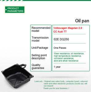 Le nouveau carter d'huile de transmission automatique 02E DQ250 est utilisé dans le kit de service de remplacement du bac de vidange Volkswagen Transmission Service - Product Image 5