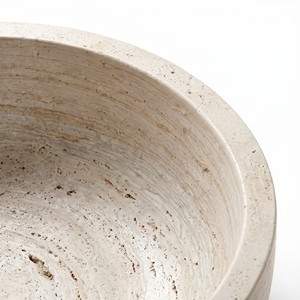 Baignoires ovales modernes sur mesure de luxe, exclusives, en bois doré/marbre gris, autoportantes, pour salle de bain, villa, hôtel, maison - Product Image 4