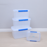 Ensemble de contenants de stockage alimentaire en plastique sans BPA avec couvercles hermétiques, plusieurs tailles pour l'organisation de la cuisine et du garde-manger à la maison