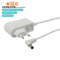 Adaptador de Corriente de 12V 1.5A para la UE, 18W / Fuente de Alimentación de CA/CC para Montaje en Pared, Enchufe en Ángulo Recto / Transformador para Cámara CCTV y Tiras LED