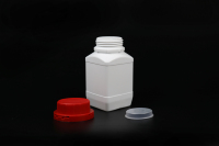 Bouteille chimique carrée en plastique HDPE AYEROXO CS01, 250 ml, 500 ml, 750 ml, 1000 ml, à large ouverture, avec bouchon inviolable