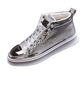 Nouvelles baskets montantes décontractées pour hommes 2026, style Ins, avec empeigne tricotée et plateforme, pour étudiants - Product Image 1