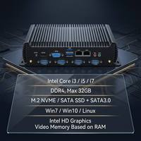 PC Industrial Sin Ventilador Intel I3 I5 I7 12va Gen. 32+256GB SSD COM*6 WiFi5/WiFi6 4G USB3.0*4 Mini PC Industrial Sin Ventilador
