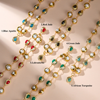 Collier ras du cou vintage doré texturé avec perles et pierres en forme de goutte, incrusté de perles, avec pendentif, style bohème, cadeau de mariage pour femme