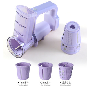 Cortador de Verduras Eléctrico Multifuncional con Mango Giratorio, Picador de Queso y Patatas, Cuchilla de Plástico para Rebanar y Rallar Queso - Product Image 5