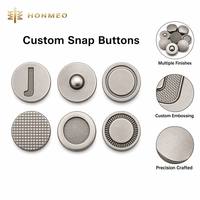 HONMEO Boutons-pression métalliques personnalisés en vrac pour vêtements, sacs en cuir, bagages, boîtes cadeaux, artisanat DIY, usine OEM