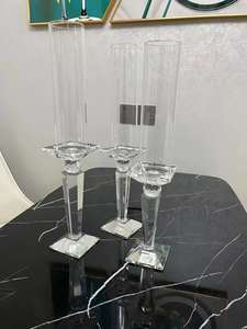 3 Pcs Crystal <strong>Glass</strong> <strong>Candle</strong> <strong>Holder</strong> Crystal Candelabra Tabletop Centerpieces Wedding Decoration Home Party Decor <strong>Candle</strong> <strong>Holder</strong> - Product Image 3