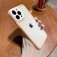 Coque de téléphone portable en PC rigide transparente antichoc de couleur blanche pour iPhone 12 13 14 15 16 17 18 Pro Max, protection de l'appareil photo