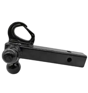 Hollow Shank Or Solid Black Color Shank Tri Ball Mount With Hook