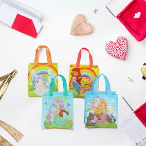 Mermaid Themed Eco-Friendly Non-Woven Fabric 7 Inch Party <b>Favors</b> Bags for Kids Girls <b>Birthday</b> Graduation Valentine's Gift Bags - Product Image 3