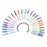 Stylo Gel en Plastique Scintillant Effet Graffiti Simple, Pointe Bille 0,8 mm, Haute Esthétique, pour Bureau et École, Bleu/Rouge, Vente en Gros