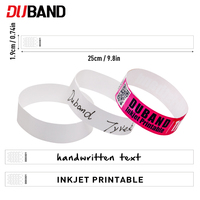 Bracelets Tyvek imprimables jet d'encre couleur avec numéro de série, résistants à la déchirure, étanches, pour événements et contrôle d'accès