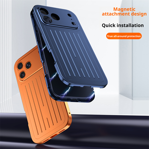 Funda para Teléfono con Panel Trasero de Metal de <span class=keywords><strong>Nuevo</strong></span> Diseño para <span class=keywords><strong>iPhone</strong></span> 17 16 15 14 Pro Max, Pantalla de Vidrio Templado de Alta Definición, Protección de 360 Grados - Product Image 3