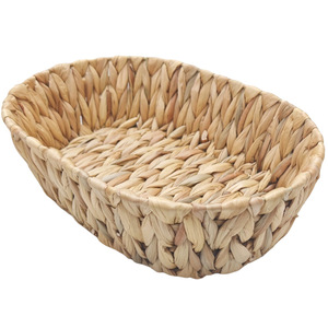 Panier de rangement rond en paille tressée fait à la main, 33x23x9cm, pour organiser les jouets, panier pour articles divers - Product Image 2