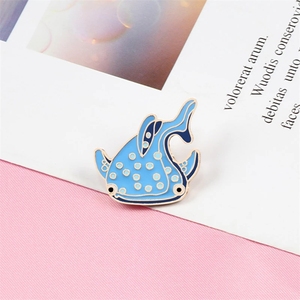 Broches animais marinhos, <span class=keywords><strong>dolphin</strong></span> engraçado, tubarão, baleias, esmalte, peixe, mochilas infantis, lapela, broches, desenhos animados, joia - Product Image 4