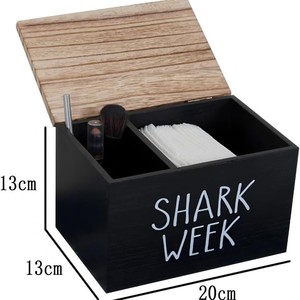 Wooden Flip Top Storage <b>Box</b> 13x13x20cm With Drawers <b>Makeup</b> Organizer - Product Image 1