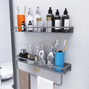Stainless Steel Double Tier Waterproof Wall-Mounted Bathroom Towel <b>Rack</b> with Modern Design - Product Image 1