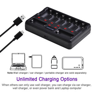 LCD Intelligent Rapide 8 Baies <span class=keywords><strong>CR123A</strong></span> Batterie <span class=keywords><strong>Chargeur</strong></span> pour Li-ion RCR123A 16340 RCR2 CR2 <span class=keywords><strong>Rechargeable</strong></span> Batteries - Product Image 5