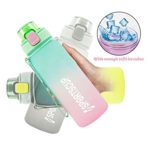 Botella de Agua Deportiva de 1 Litro, a Prueba de Fugas, Libre de BPA, con Marcador de Tiempo, Botella de Agua Motivacional de Plástico Grande para Correr - Product Image 3