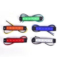 Feux externes de voiture LED 12V/24V 6 SMD LED Auto Car Bus Truck Lorry Side Marker Indicator Light Low Trailer Rear Warning Lamp