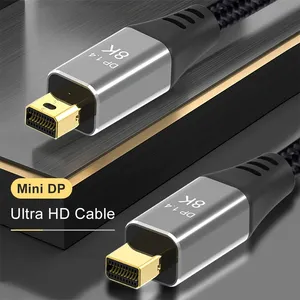 DisplayPort Mini Ke Mini DisplayPort Thunderbolt DP 1.4 kabel 8K(7680*4320)@ 60Hz 4K @ 144Hz dengan DP laki-laki ke DP laki-laki konektor