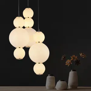 设计师新款葫芦形玻璃球吊灯，用于商店和餐厅发光二极管吊灯