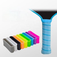 Anneaux de poignée de raquette en silicone à bonne élasticité, finition en caoutchouc tendance pour raquettes de tennis, pagaies de pickleball, squash