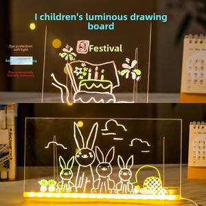 Pizarra de Dibujo Acrílica Transparente Moderna con Juego de Marcadores Ecológicos - Product Image 1