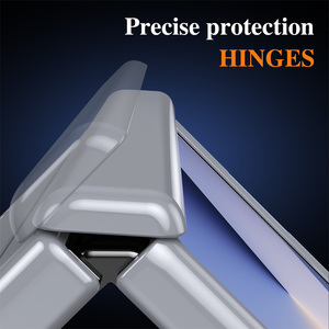 Chiusura a cerniera laccata lucida custodia per cavalletto rigido per Samsung Galaxy Z piega 6 5/piega 3 4 con vetro temperato - Product Image 4