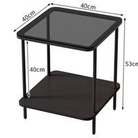Mobilier de salon de luxe simple pour la maison et les appartements Table basse d'angle en métal durable