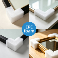 Protecteur d'angle en mousse EPE personnalisé, protecteur de bord en mousse perlée absorbant les chocs pour une utilisation anti-collision dans l'emballage des cadres photo