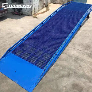 12ton High Quality Mobile Adjust Hydraul Pump Yard Ramp With Truck